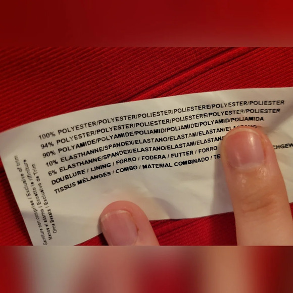 Joseph Ribkoff Red and Black Bodycon Knee Length Dress - Picture 6 of 6